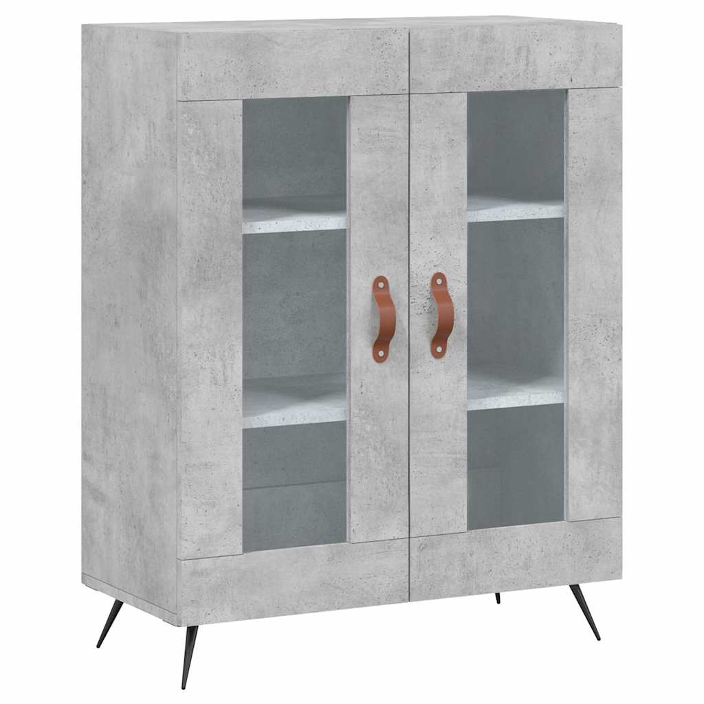 Kumode, betona pelēka krāsa, 69,5x34x180cm, apstrādāta koksne