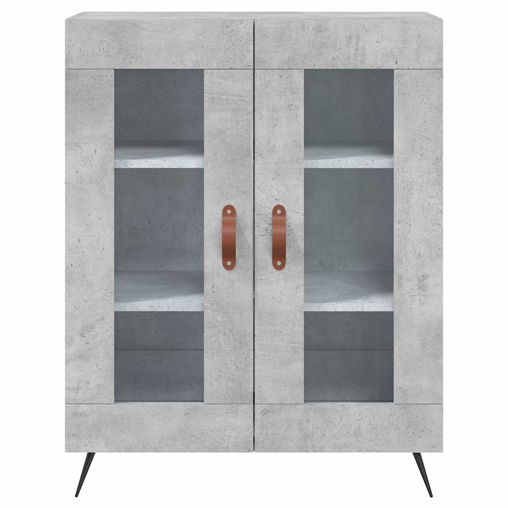 Kumode, betona pelēka krāsa, 69,5x34x180cm, apstrādāta koksne