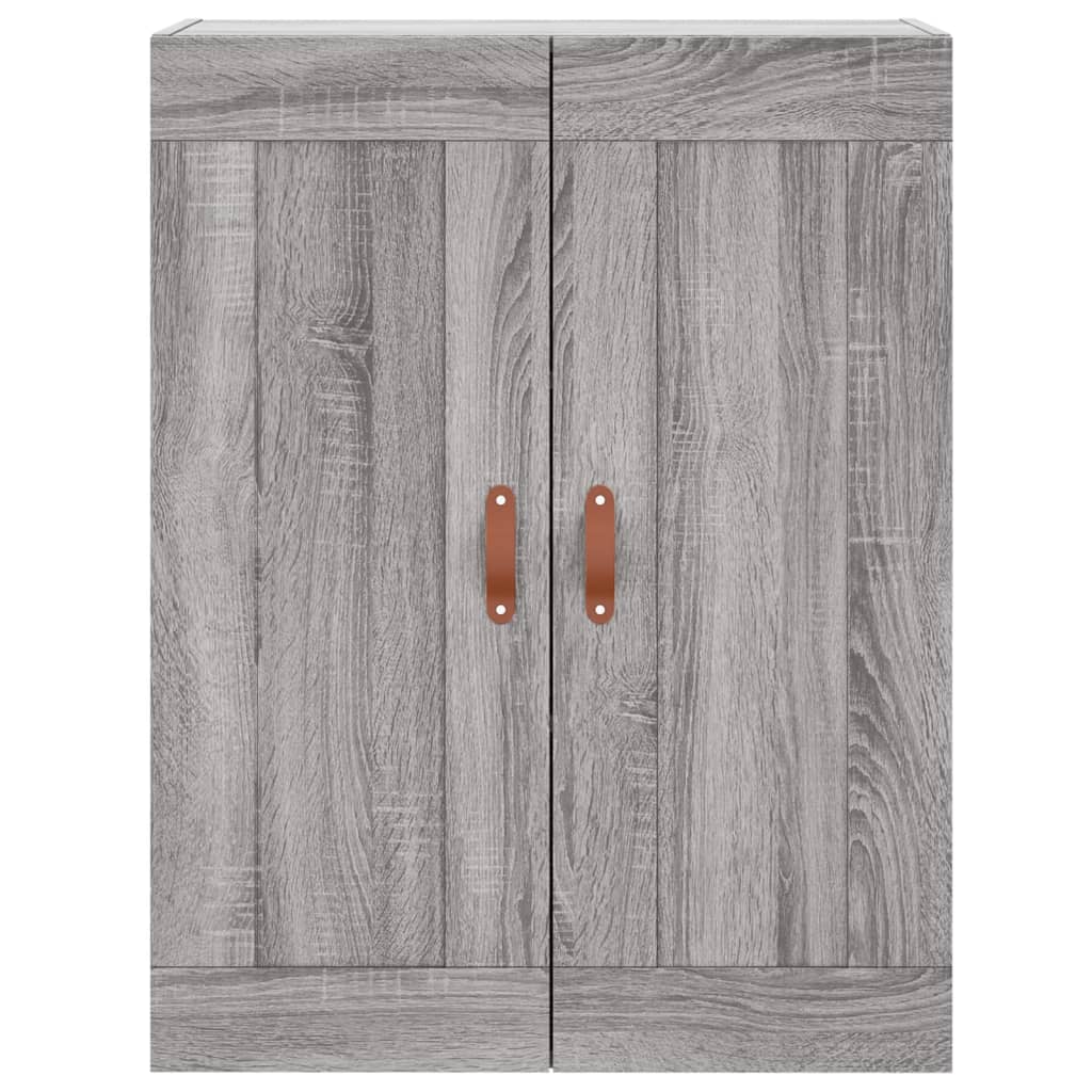 Chest of drawers, grey oak, 69.5x34x180cm, engineered wood