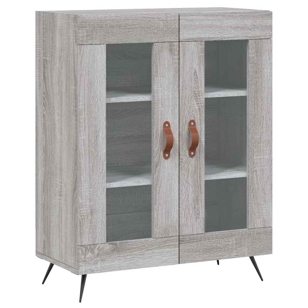 Chest of drawers, grey oak, 69.5x34x180cm, engineered wood