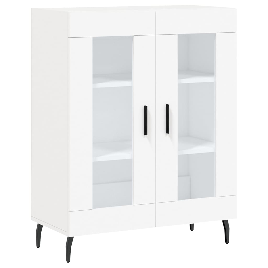Chest of drawers, white, 69.5x34x180cm, engineered wood