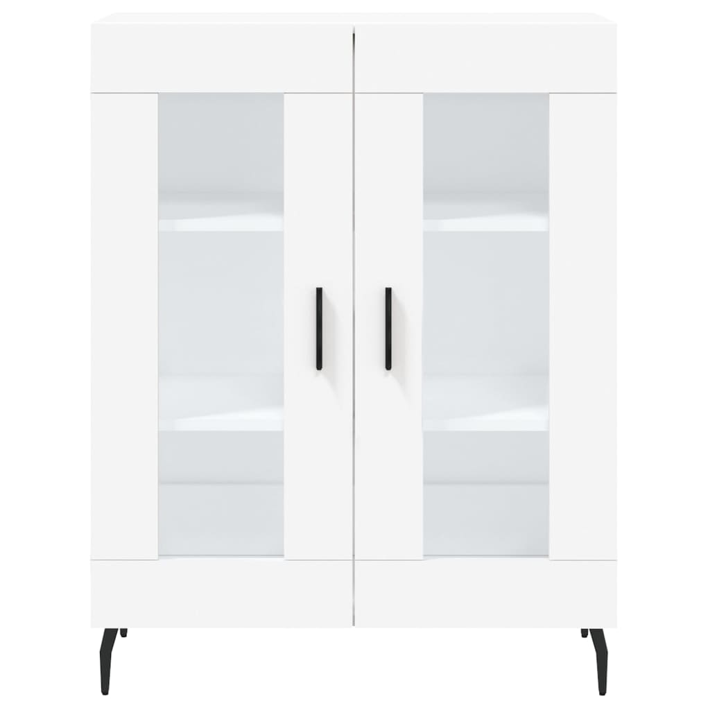 Chest of drawers, white, 69.5x34x180cm, engineered wood