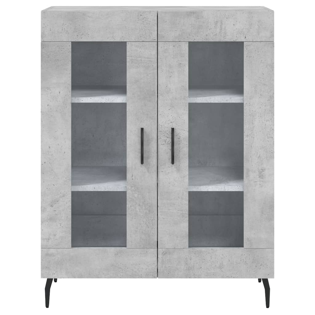 Kumode, betona pelēka, 69,5x34x180cm, apstrādāta koksne