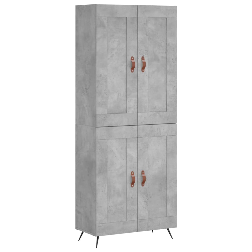 Komoda, betono pilkos spalvos, 69,5x34x180cm, apdirbta mediena