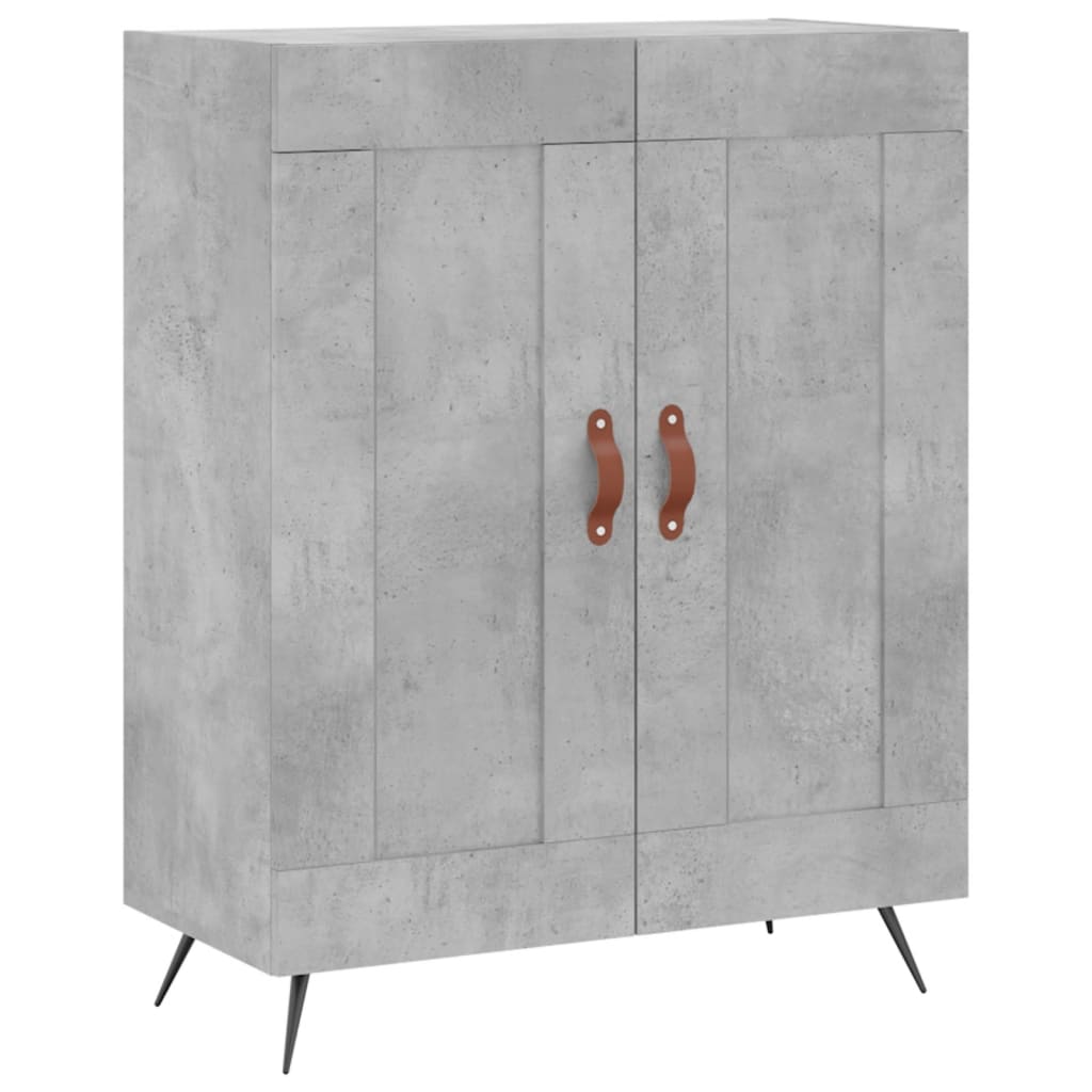 Kumode, betona pelēka krāsa, 69,5x34x180cm, apstrādāta koksne