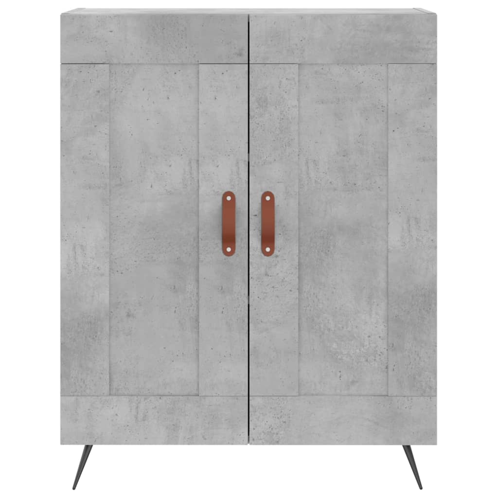 Kumode, betona pelēka krāsa, 69,5x34x180cm, apstrādāta koksne