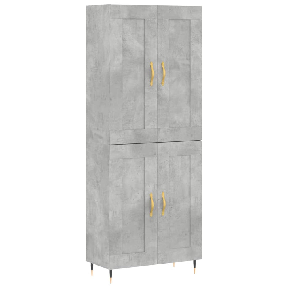 Komoda, betono pilkos spalvos, 69,5x34x180cm, apdirbta mediena