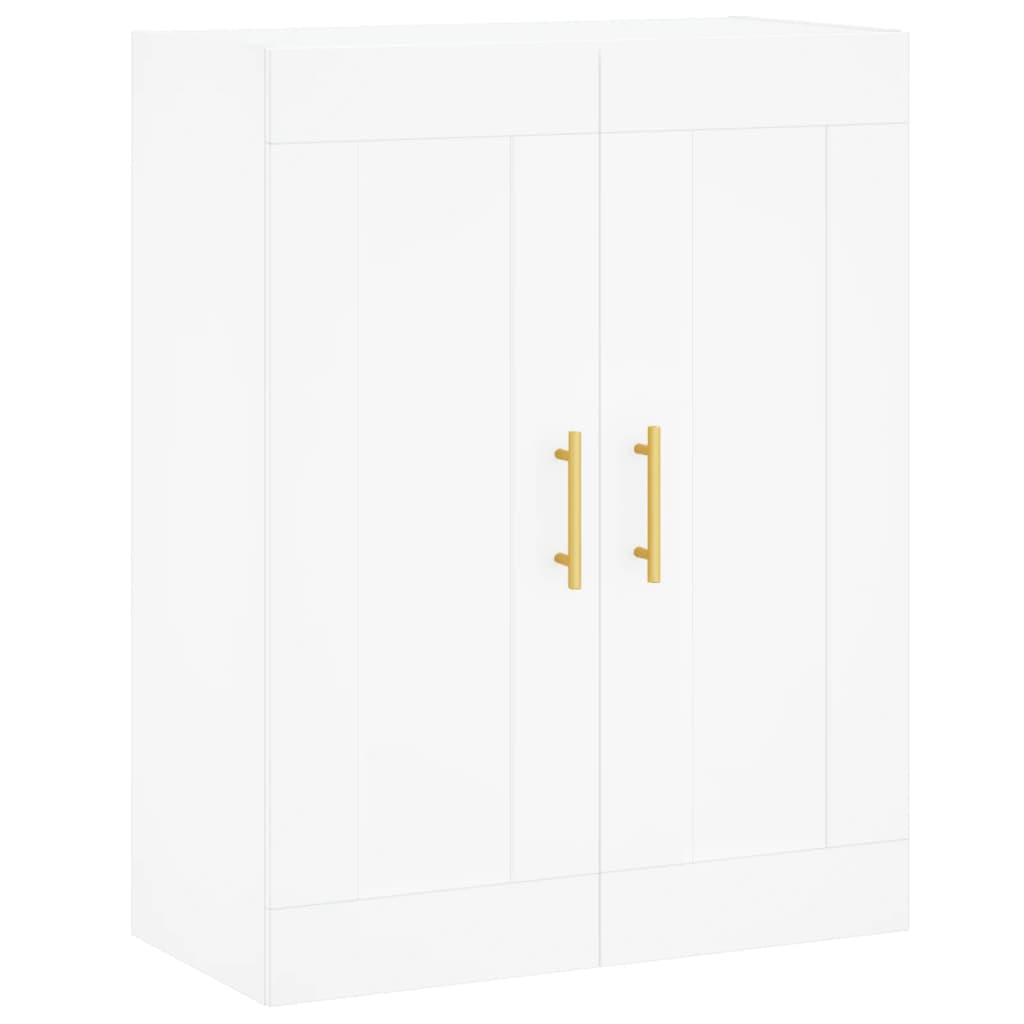 Chest of drawers, white, 69.5x34x180cm, engineered wood