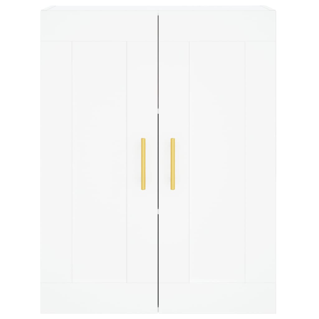 Chest of drawers, white, 69.5x34x180cm, engineered wood