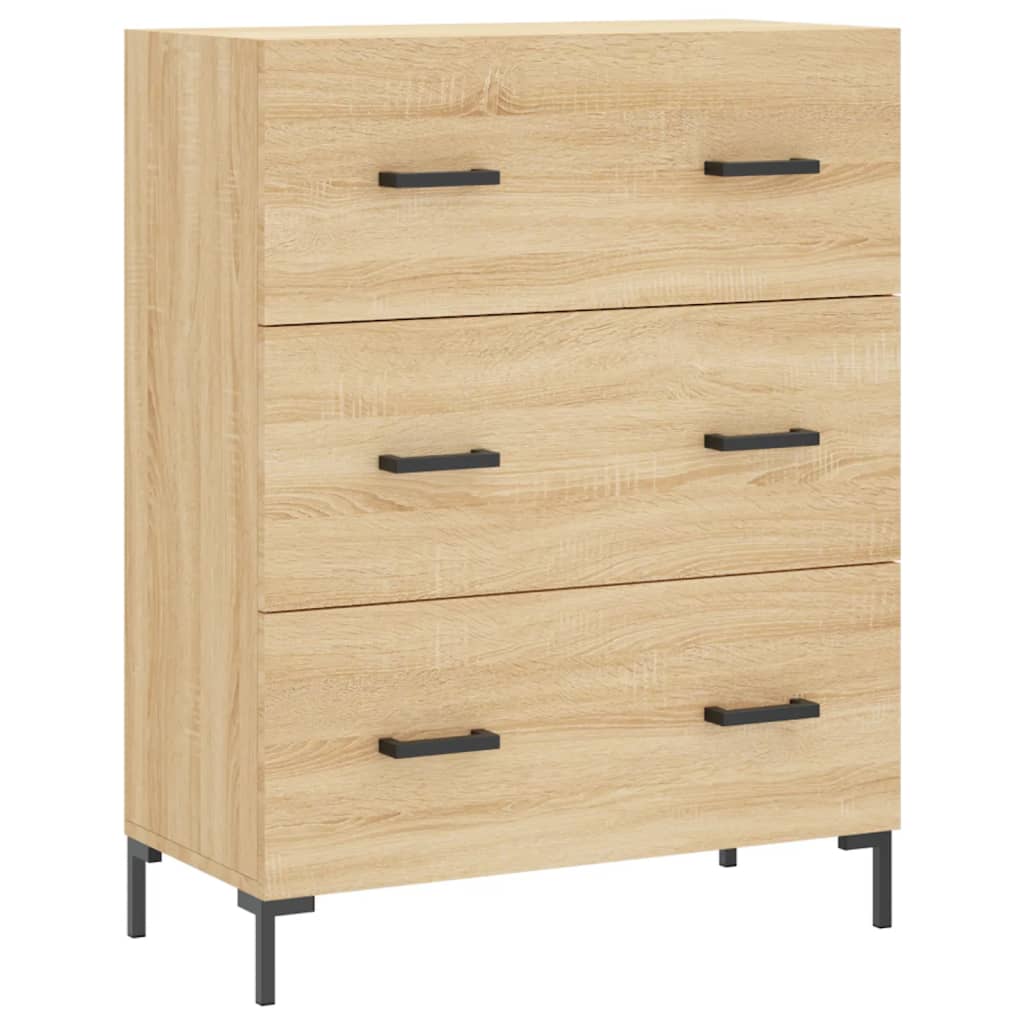 Chest of drawers, Sonoma oak, 69.5x34x180cm, engineered wood