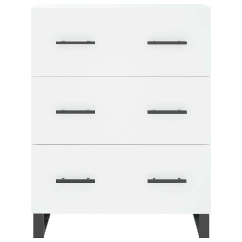 Chest of drawers, white, 69.5x34x180cm, engineered wood