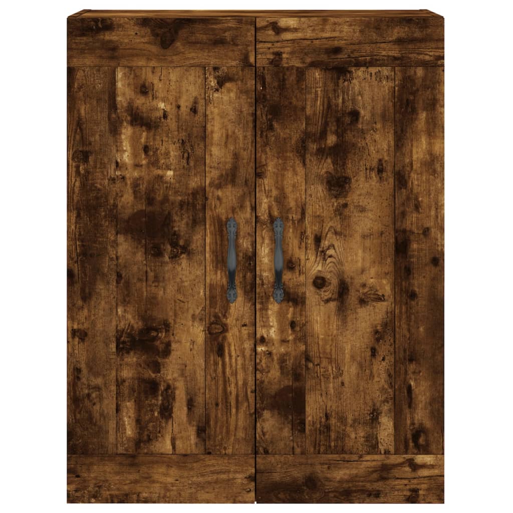Chest of drawers, smoke oak, 69.5x34x180cm, engineered wood