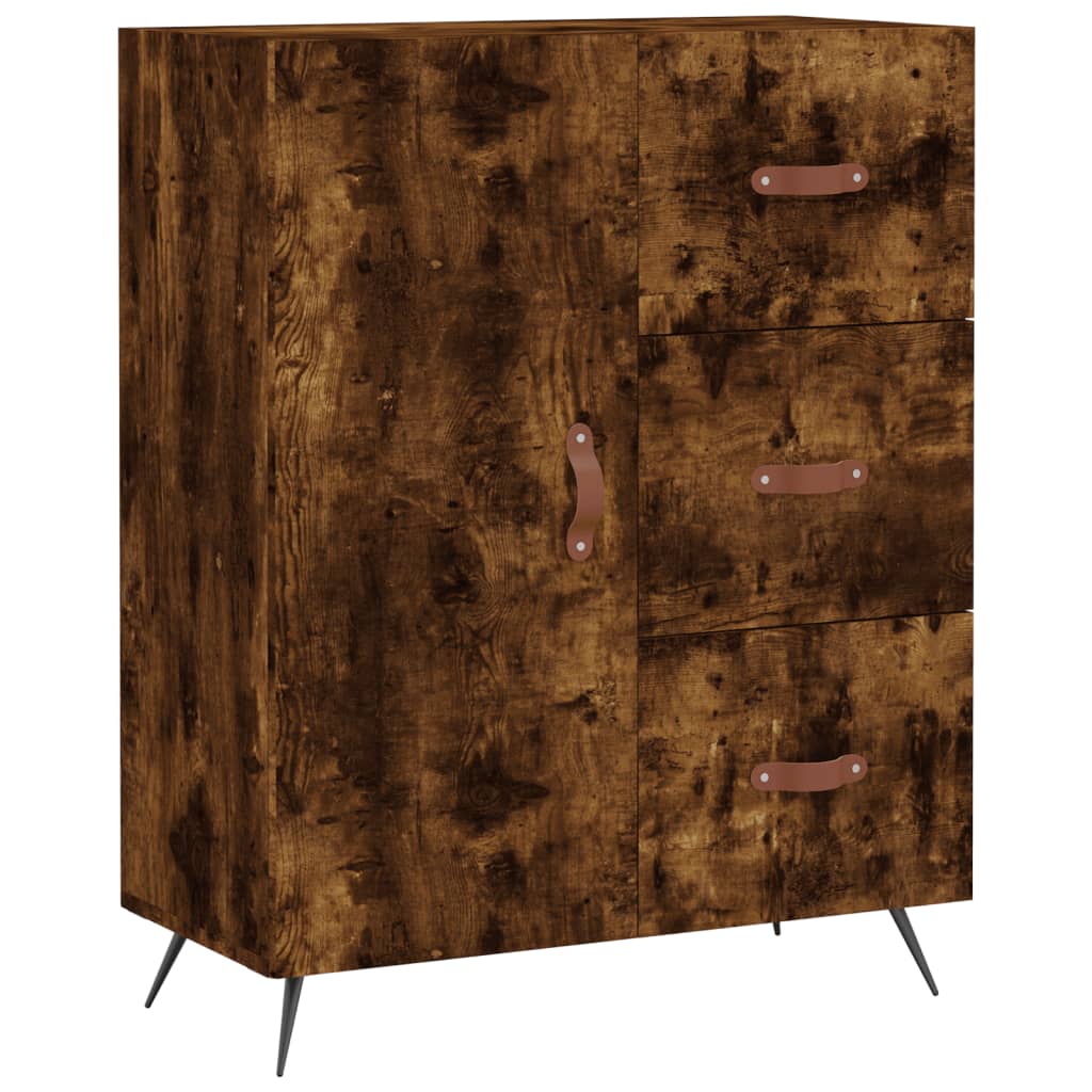 Komoda, dūminio ąžuolo spalvos, 69,5x34x180cm, apdirbta mediena
