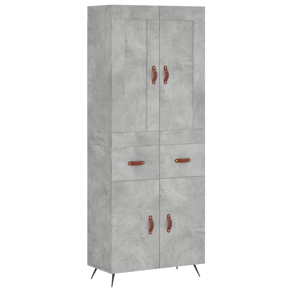 Komoda, betono pilkos spalvos, 69,5x34x180cm, apdirbta mediena