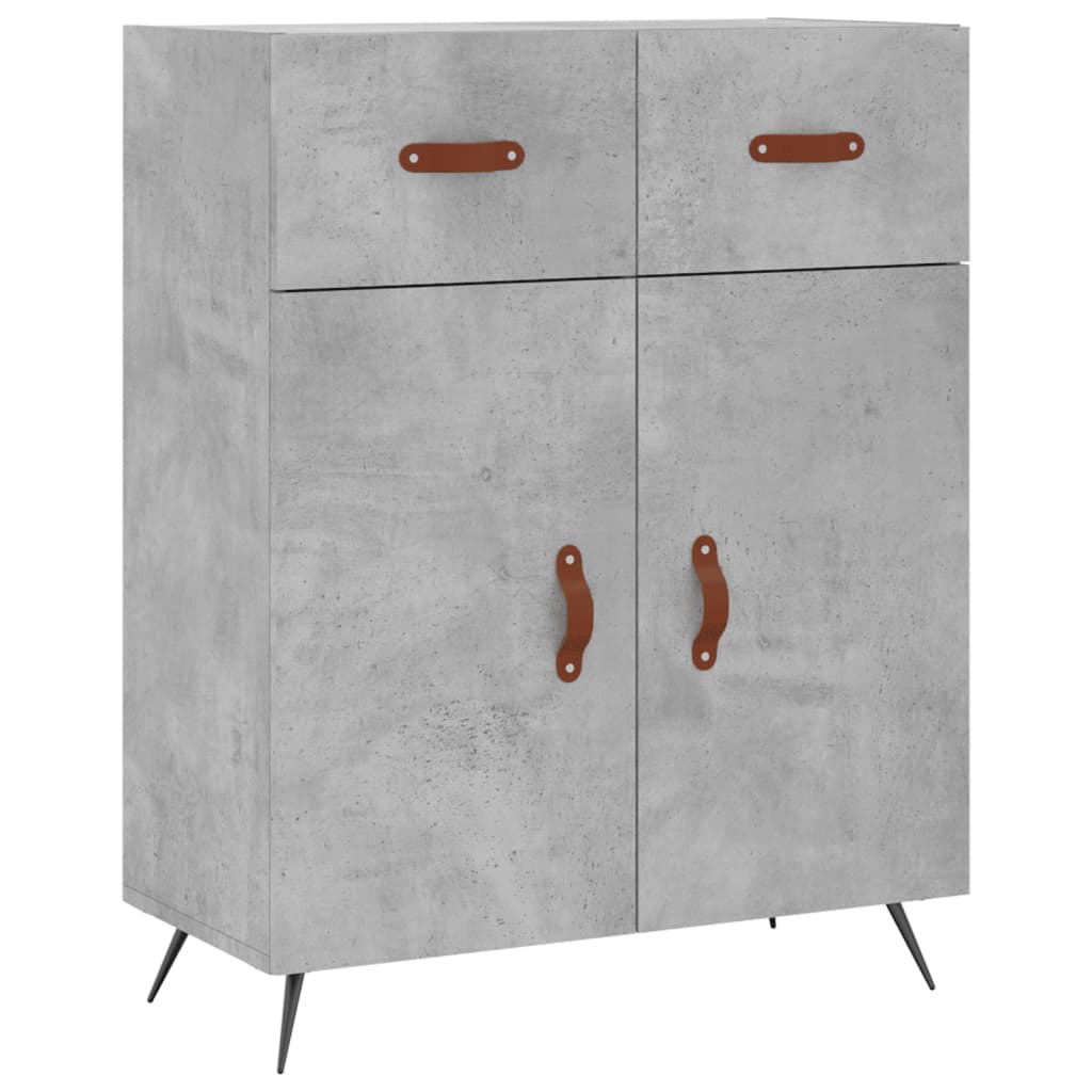 Kumode, betona pelēka krāsa, 69,5x34x180cm, apstrādāta koksne