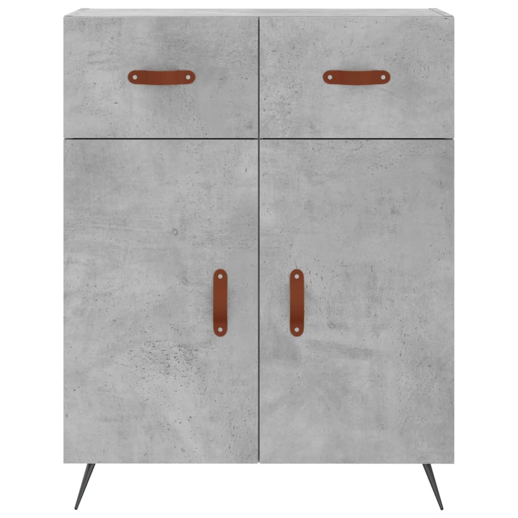 Kumode, betona pelēka krāsa, 69,5x34x180cm, apstrādāta koksne