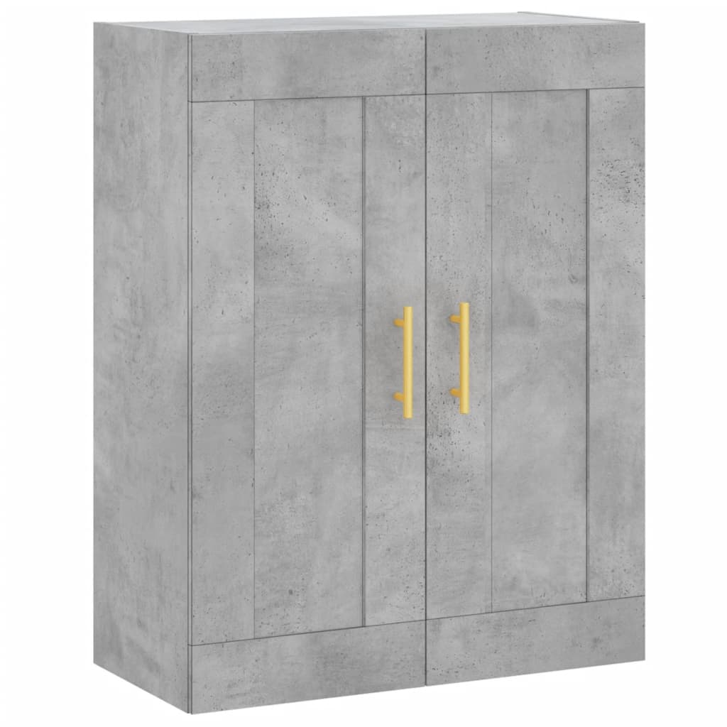 Komoda, betono pilkos spalvos, 69,5x34x180cm, apdirbta mediena