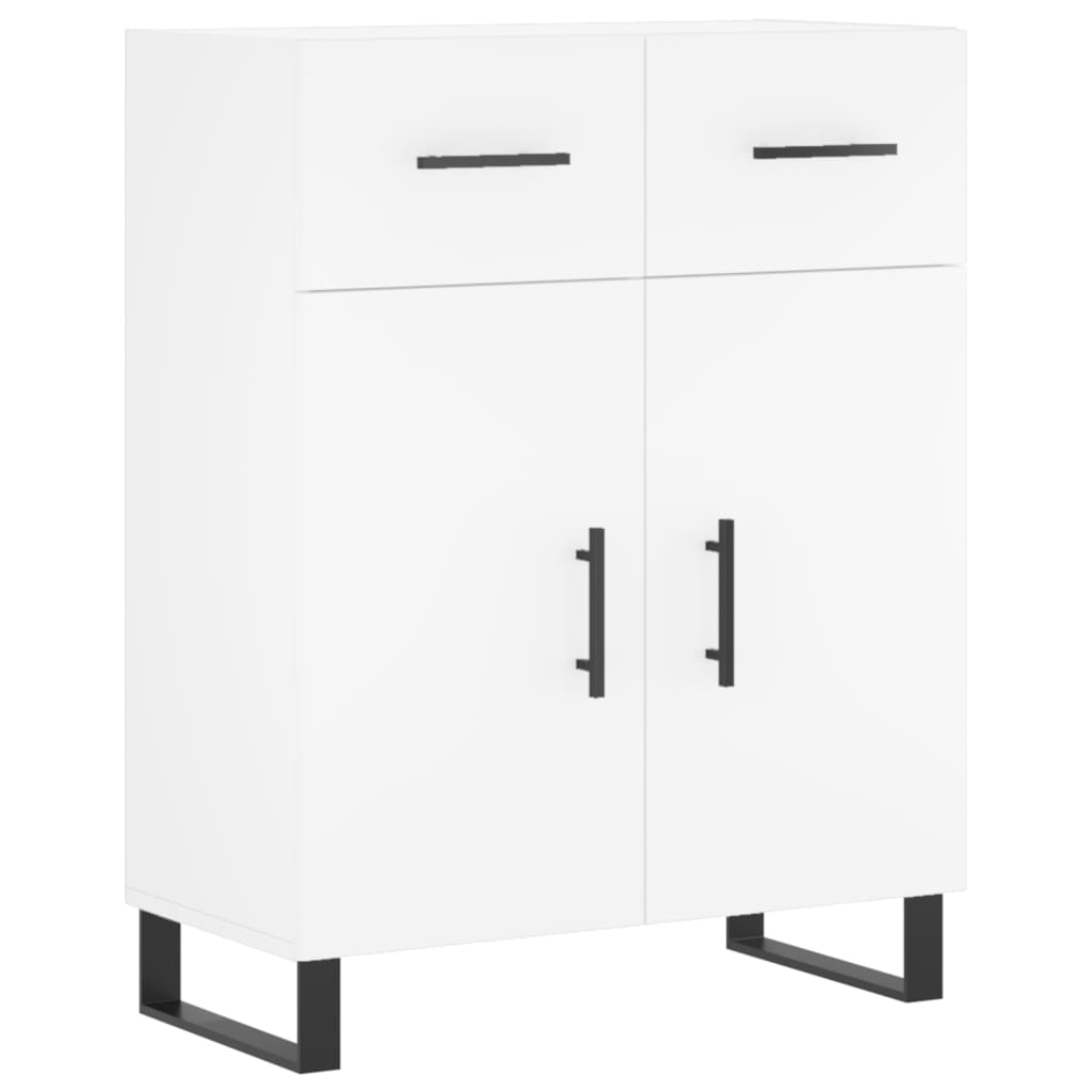 Chest of drawers, white, 69.5x34x180cm, engineered wood