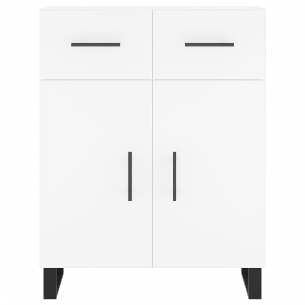 Chest of drawers, white, 69.5x34x180cm, engineered wood