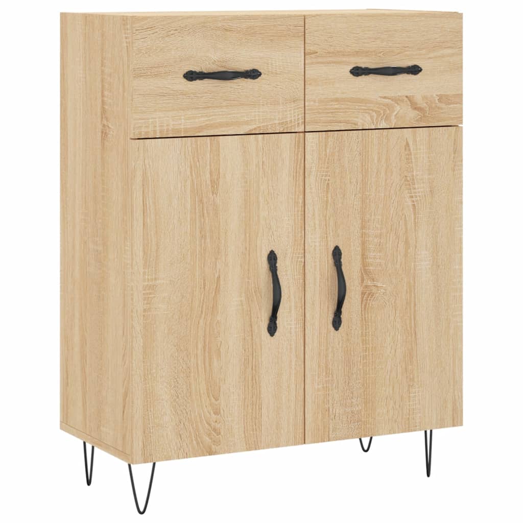 Chest of drawers, Sonoma oak, 69.5x34x180cm, engineered wood