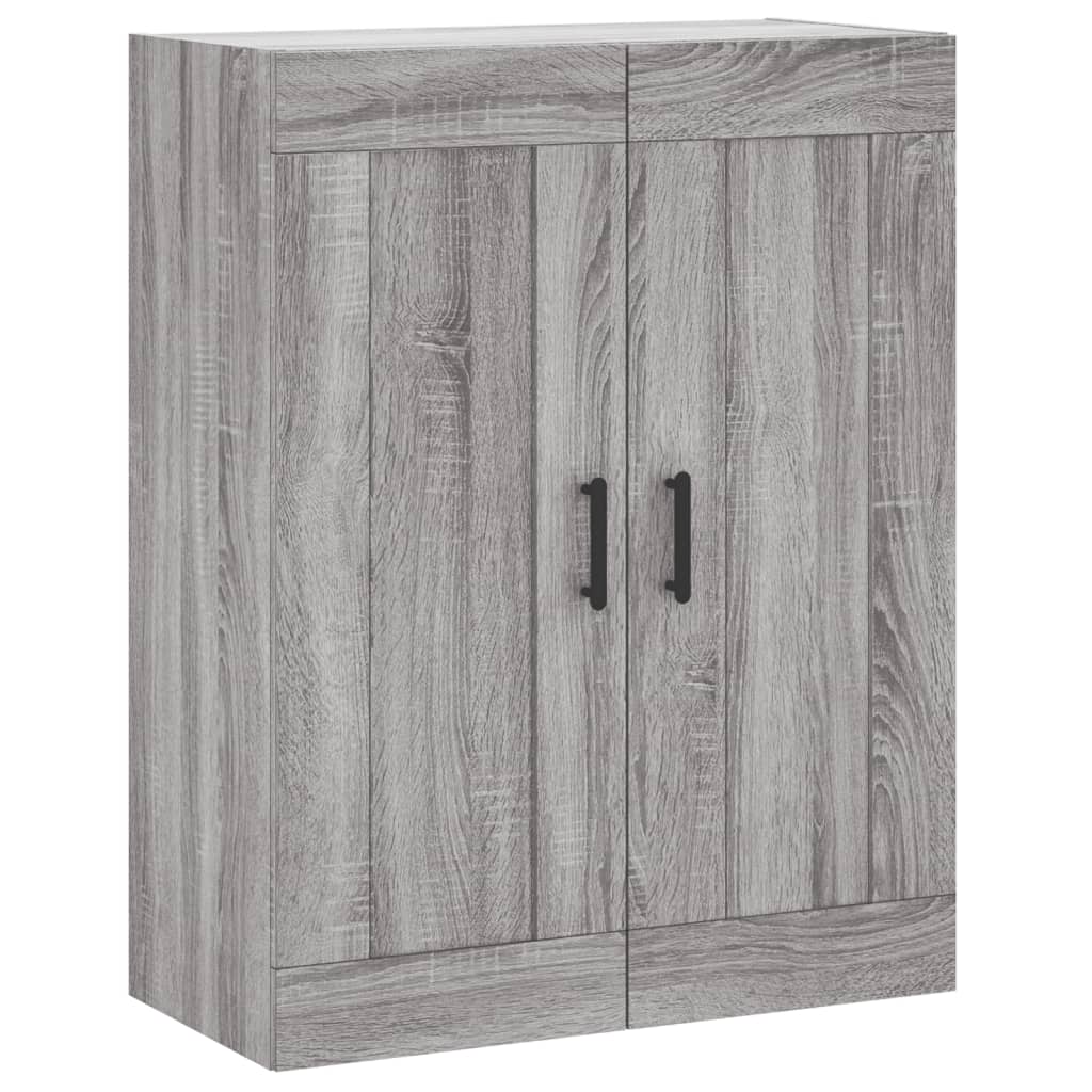 Chest of drawers, grey oak, 69.5x34x180cm, engineered wood