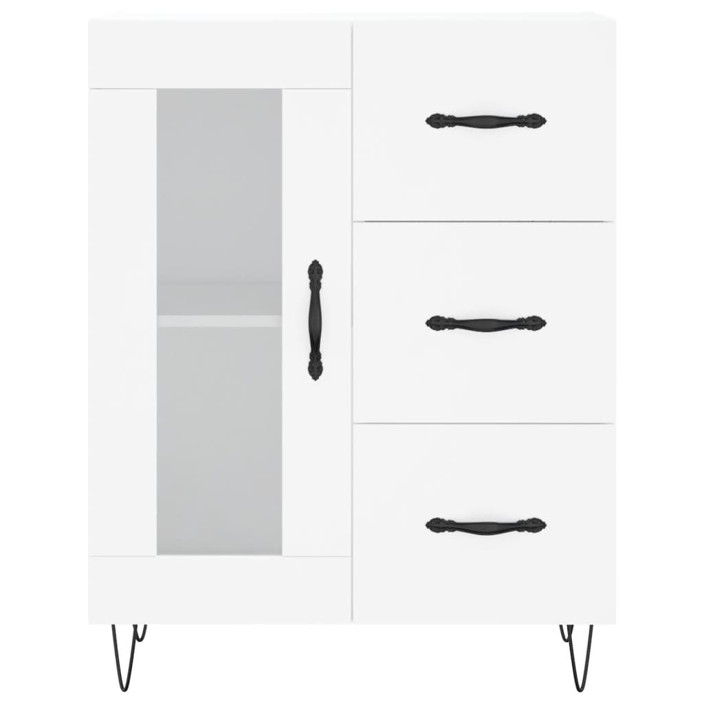 Chest of drawers, white, 69.5x34x180cm, engineered wood