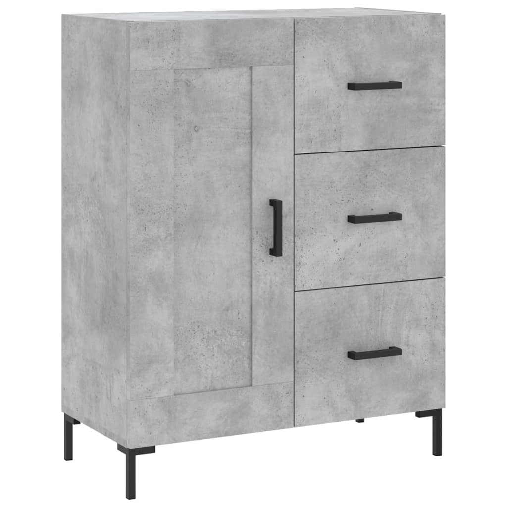 Komoda, betono pilkos spalvos, 69,5x34x180cm, apdirbta mediena