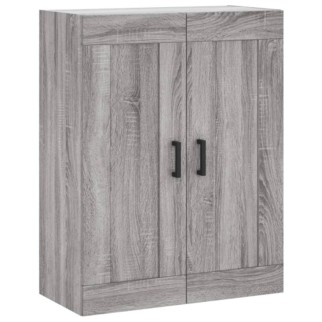 Chest of drawers, grey oak, 69.5x34x180cm, engineered wood