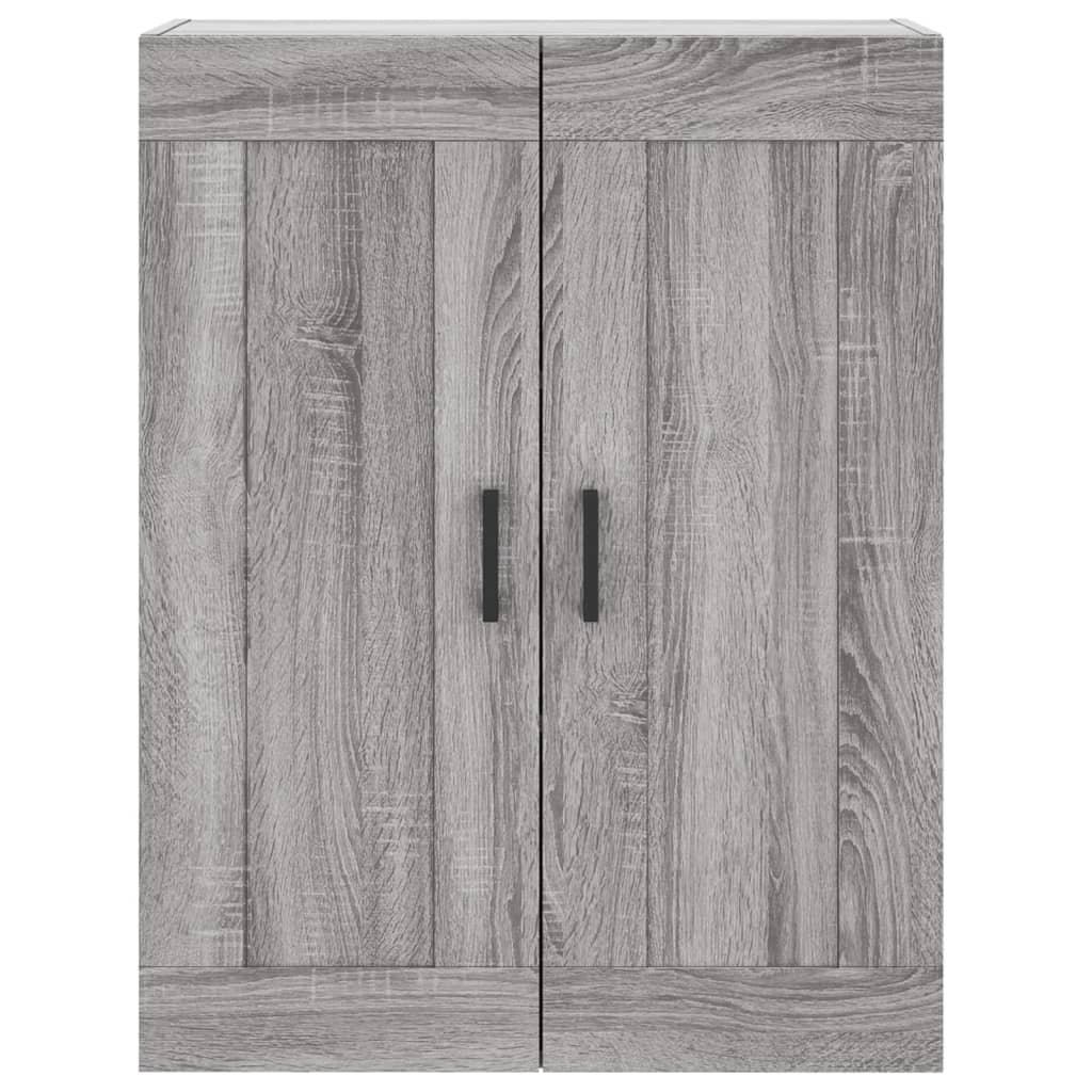 Chest of drawers, grey oak, 69.5x34x180cm, engineered wood