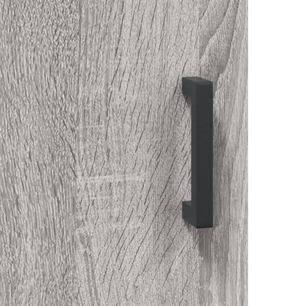 Chest of drawers, grey oak, 69.5x34x180cm, engineered wood