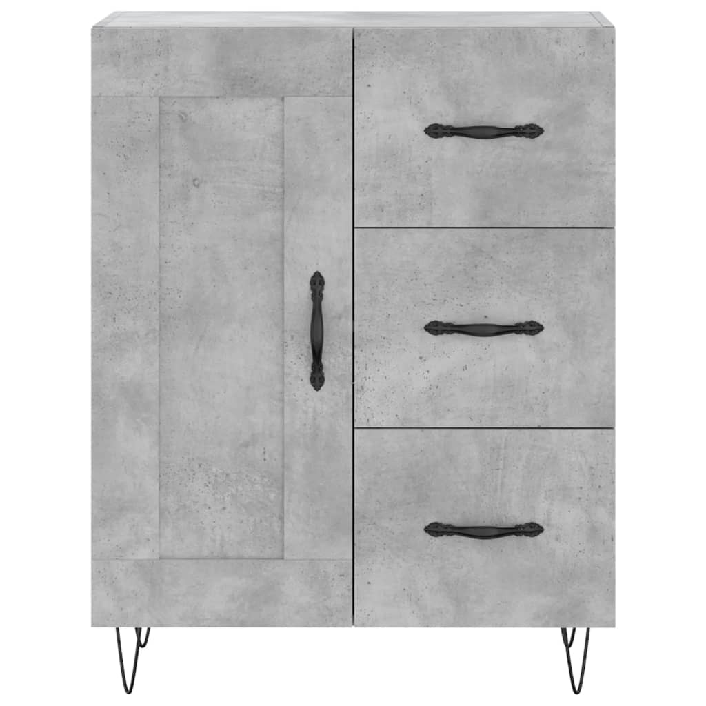 Komoda, betono pilkos spalvos, 69,5x34x180cm, apdirbta mediena