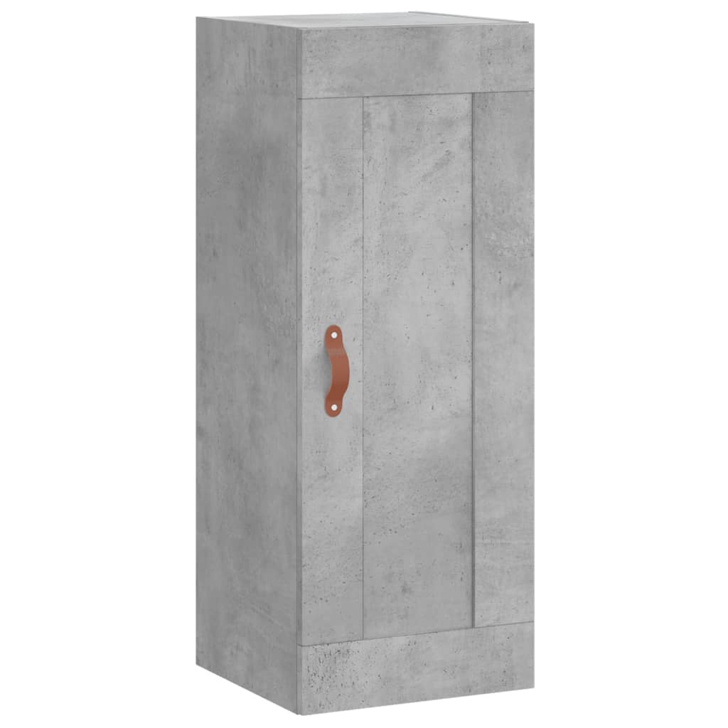 Kumode, betona pelēka krāsa, 34,5x34x180cm, apstrādāta koksne