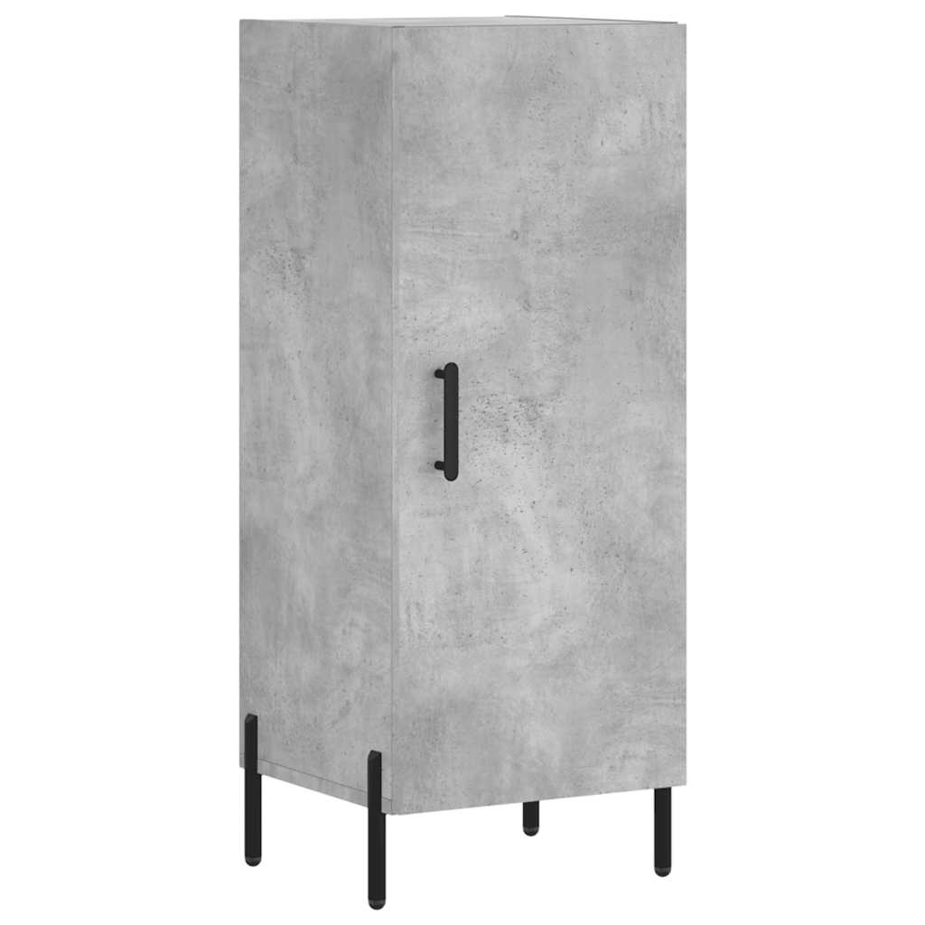Kumode, betona pelēka krāsa, 34,5x34x180cm, apstrādāta koksne
