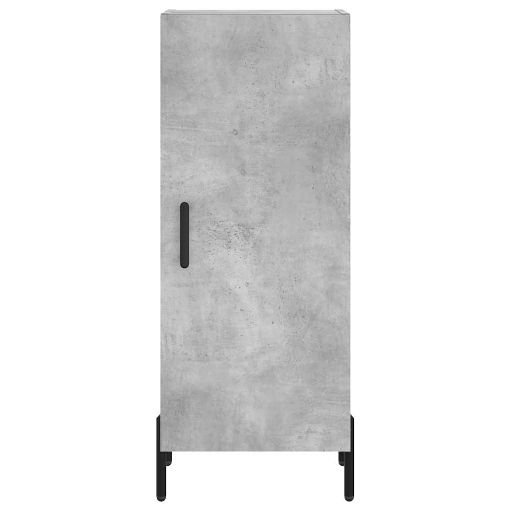 Kumode, betona pelēka krāsa, 34,5x34x180cm, apstrādāta koksne