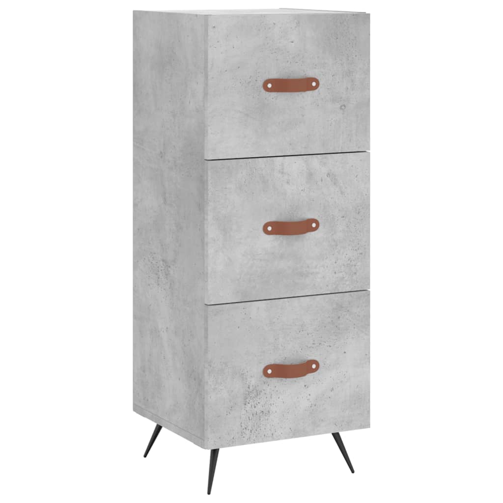 Chest of drawers, concrete grey, 34.5x34x180cm, engineered wood