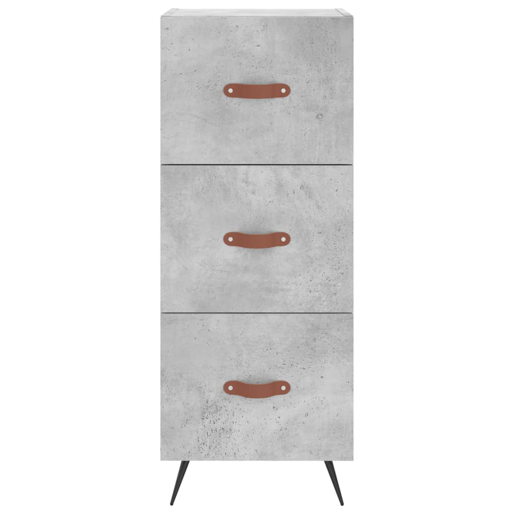 Chest of drawers, concrete grey, 34.5x34x180cm, engineered wood