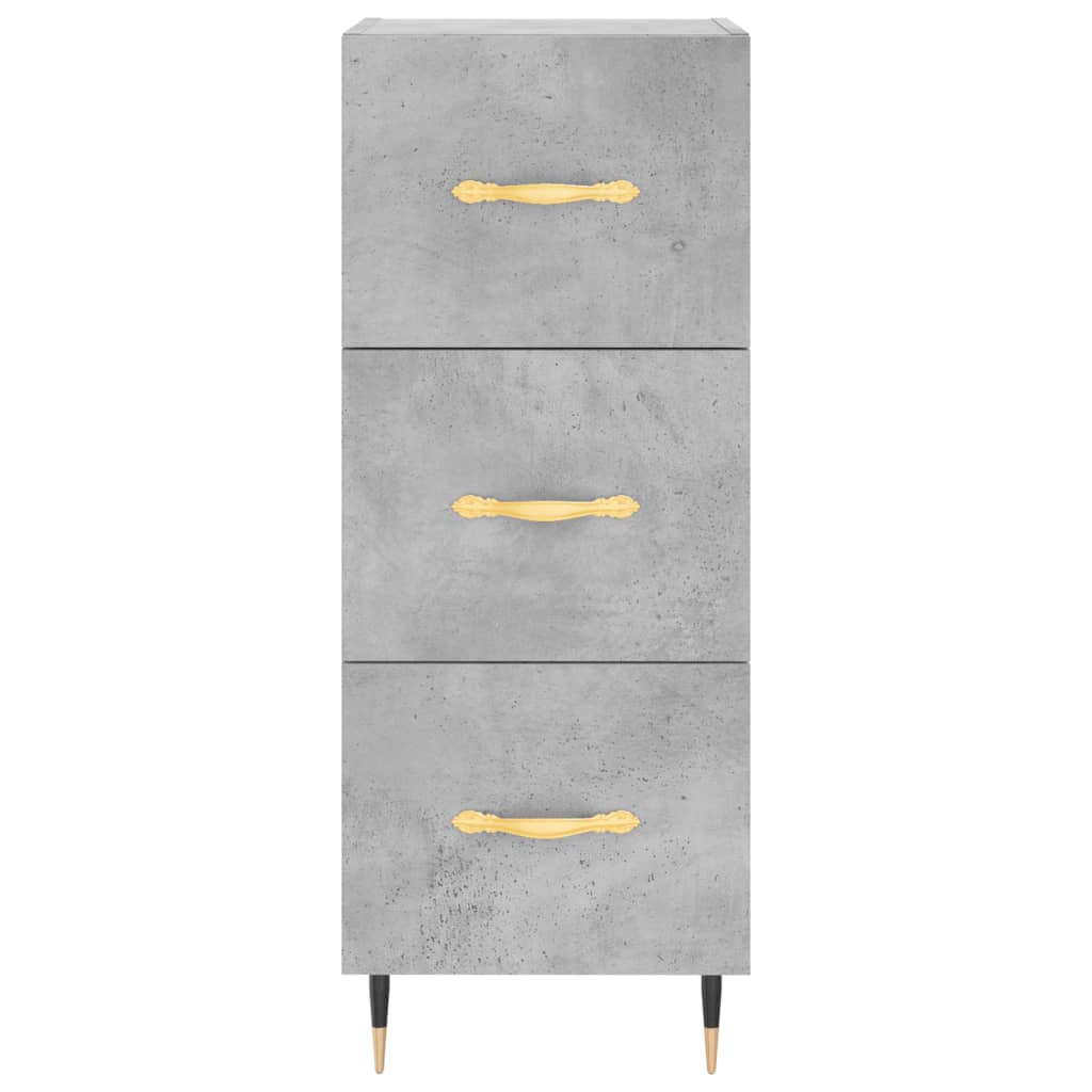 Kumode, betona pelēka krāsa, 34,5x34x180cm, apstrādāta koksne