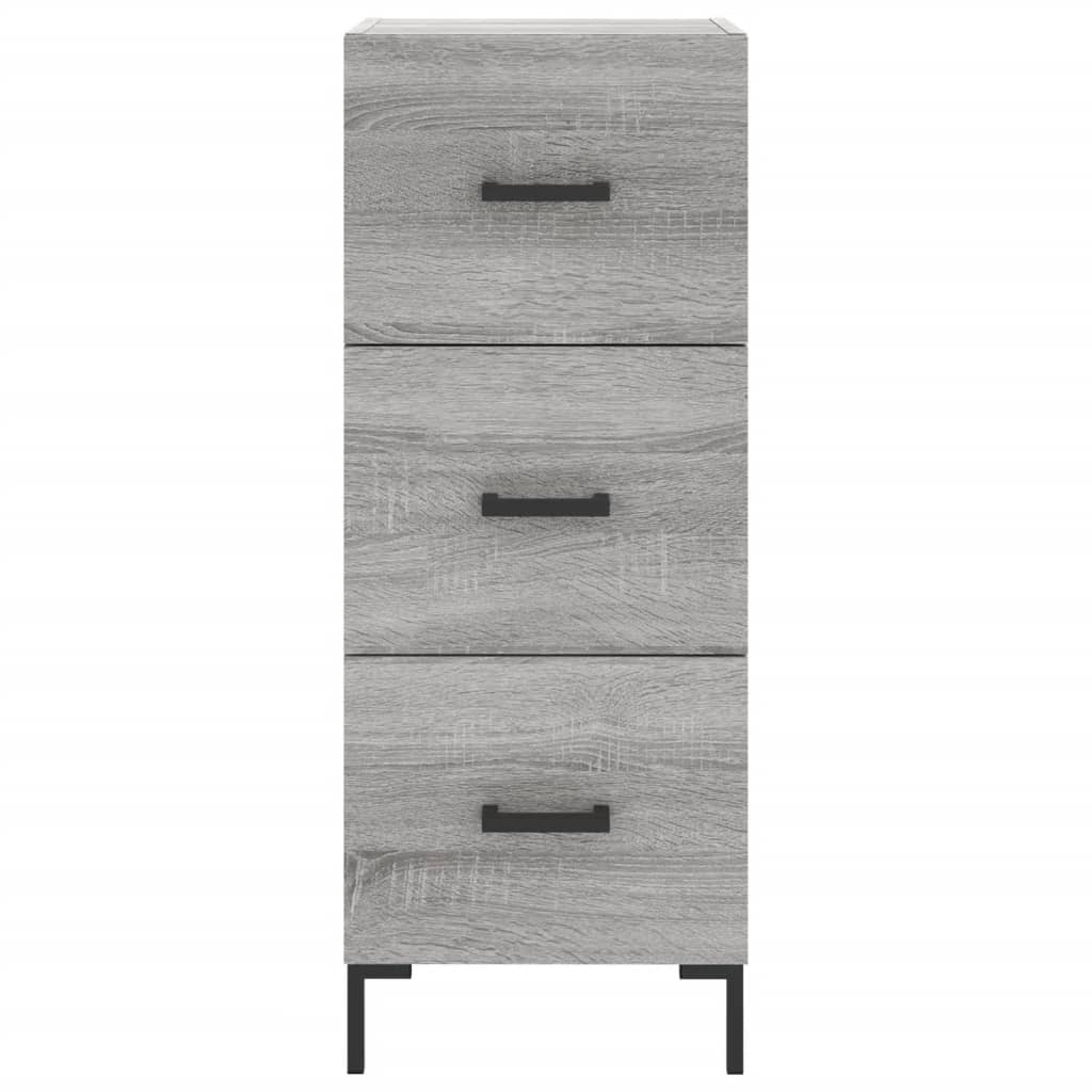 Kumode, pelēka ozolkoka krāsa, 34,5x34x180cm, apstrādāta koksne