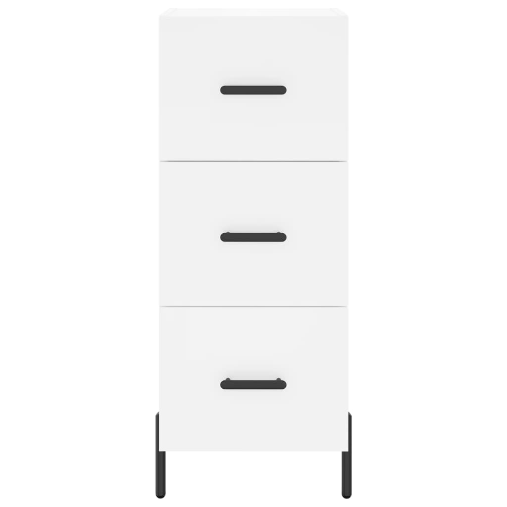 Chest of drawers, white, 34.5x34x180cm, engineered wood