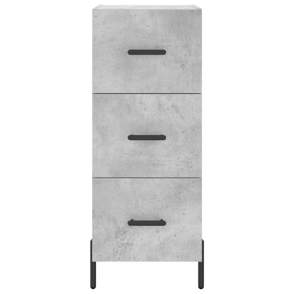 Kumode, betona pelēka krāsa, 34,5x34x180cm, apstrādāta koksne