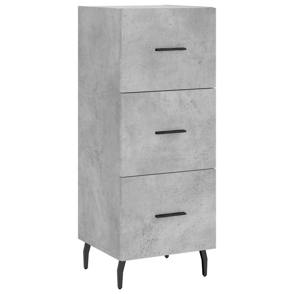 Kumode, betona pelēka krāsa, 34,5x34x180cm, apstrādāta koksne