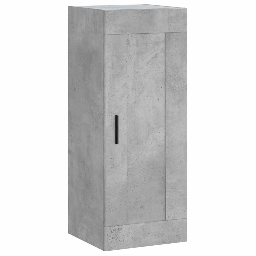 Kumode, betona pelēka krāsa, 34,5x34x180cm, apstrādāta koksne