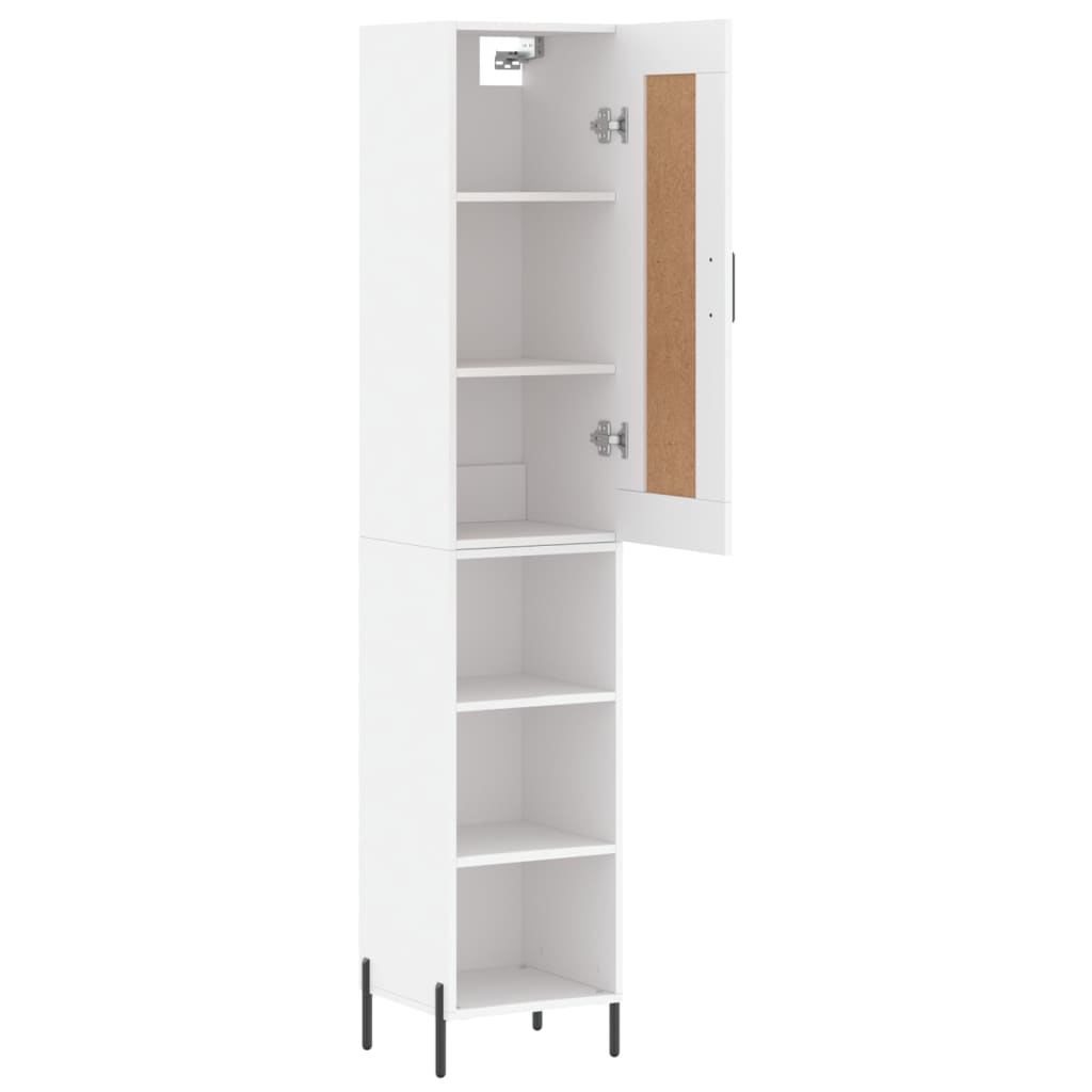 Chest of drawers, white, 34.5x34x180cm, engineered wood