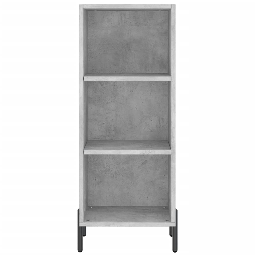 Kumode, betona pelēka krāsa, 34,5x34x180cm, apstrādāta koksne