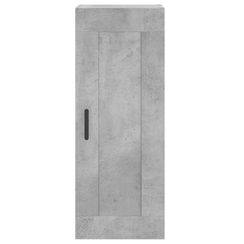 Kumode, betona pelēka krāsa, 34,5x34x180cm, apstrādāta koksne