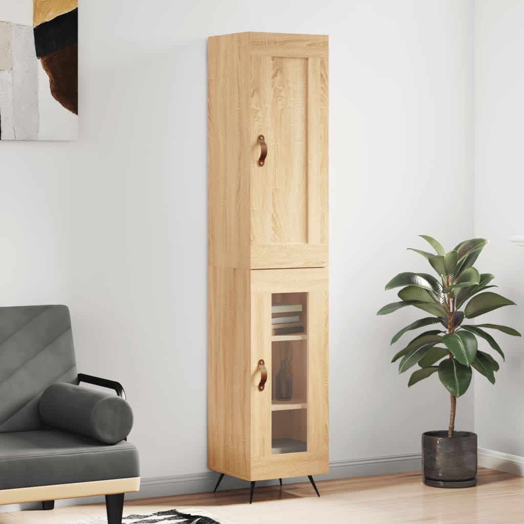 Chest of drawers, Sonoma oak, 34.5x34x180cm, engineered wood