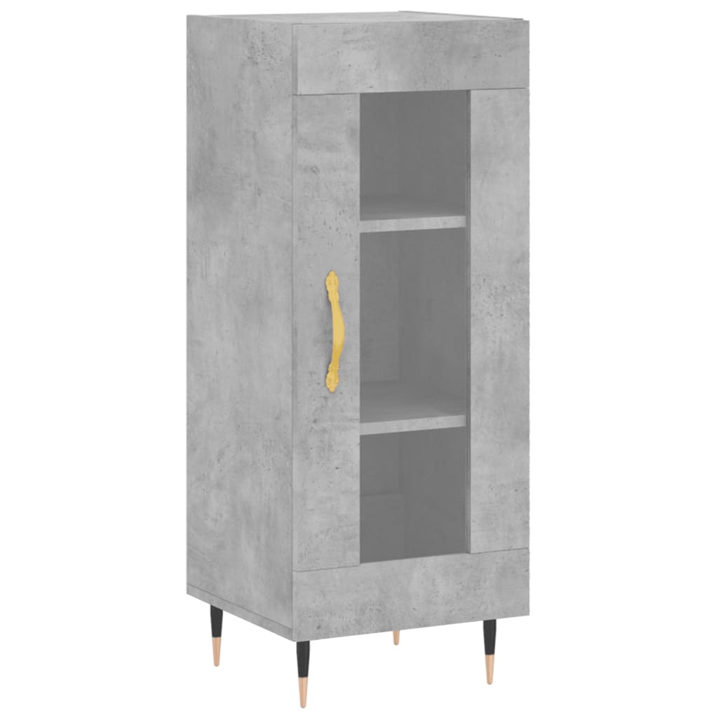 Chest of drawers, concrete grey, 34.5x34x180cm, engineered wood