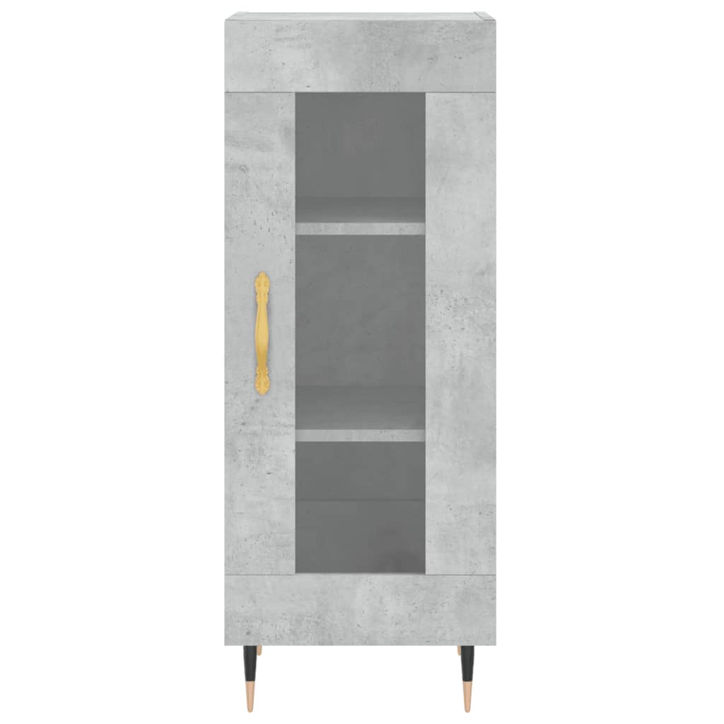 Chest of drawers, concrete grey, 34.5x34x180cm, engineered wood