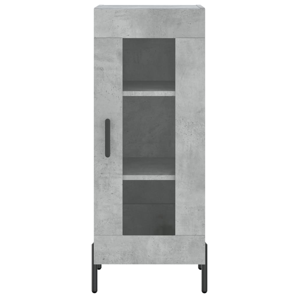 Kumode, betona pelēka krāsa, 34,5x34x180cm, apstrādāta koksne
