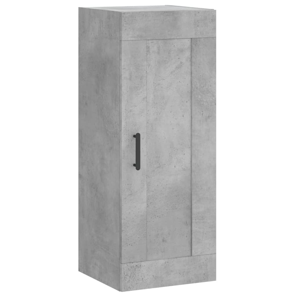 Kumode, betona pelēka krāsa, 34,5x34x180cm, apstrādāta koksne